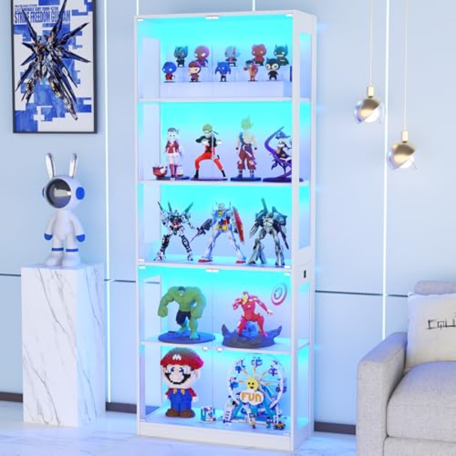 Glass Cabinet Display - 80-дюймовый шкаф-витрина с стеклянной дверцей для