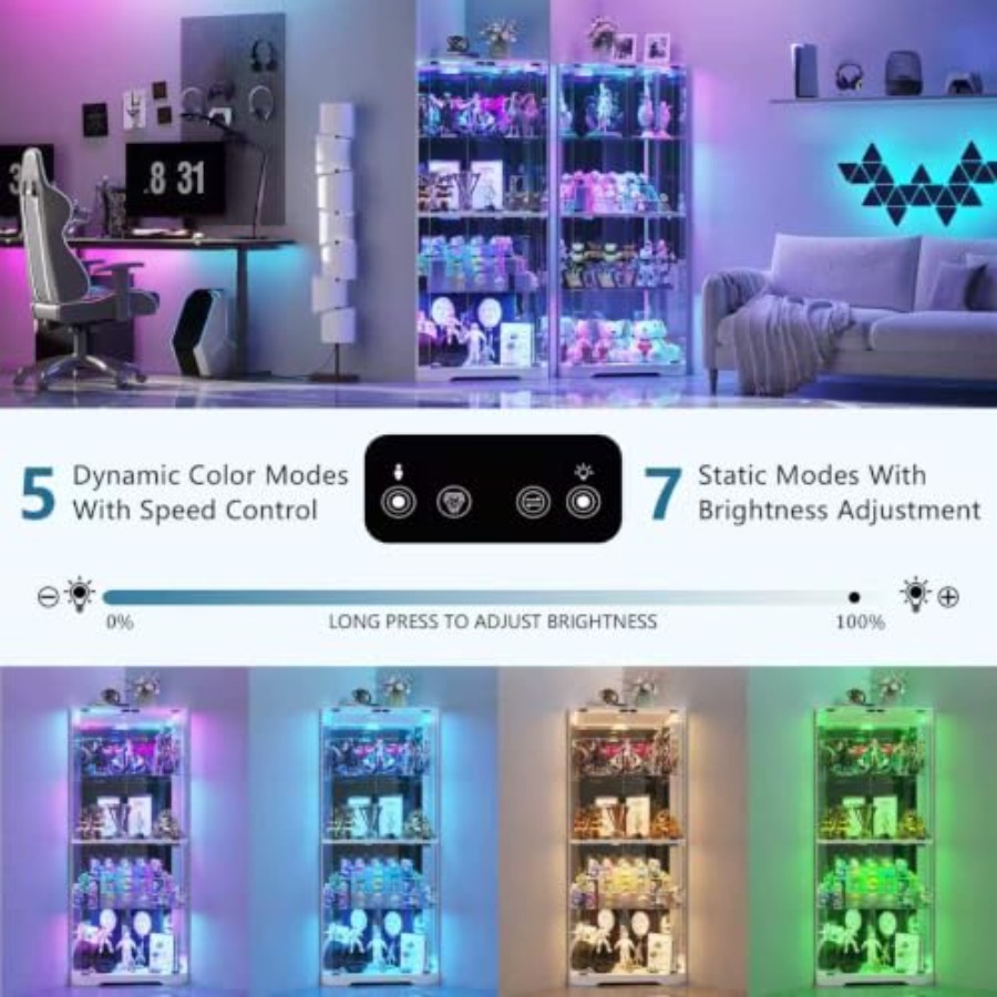 Высокий угловой шкаф-витрина 6 – обзор и цена Glass Cabinet Display