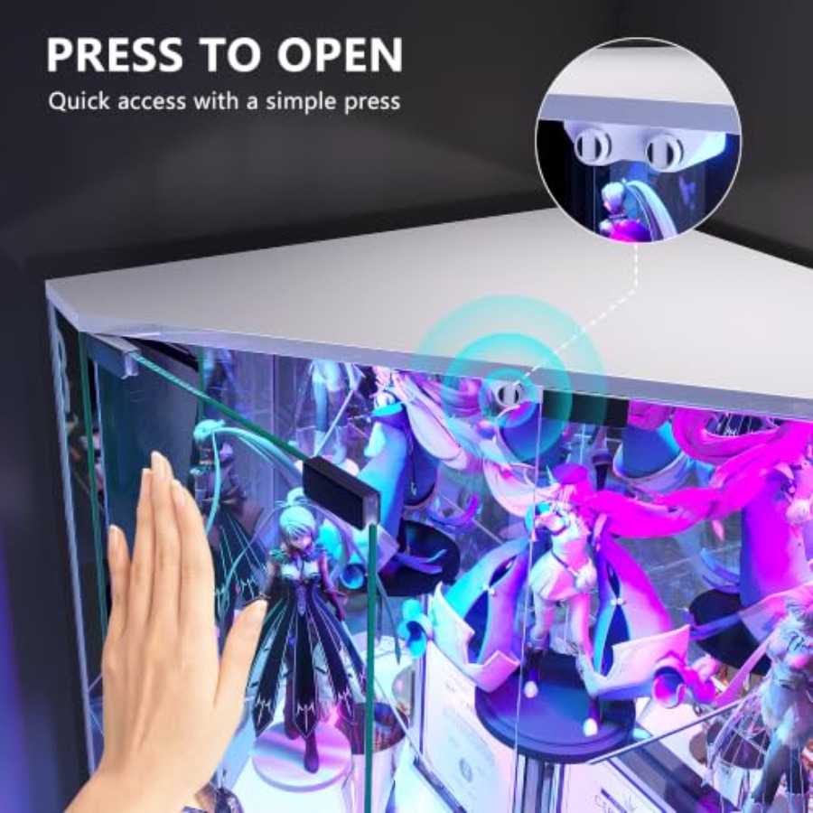 Высокий угловой шкаф-витрина 6 – обзор и цена Glass Cabinet Display