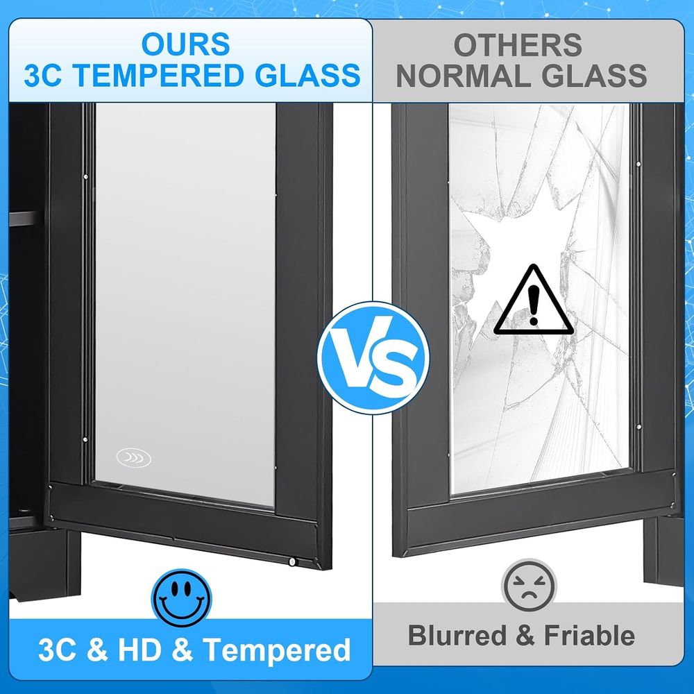 Стеклянная витрина с замком, м – обзор и цена Glass Cabinet Display
