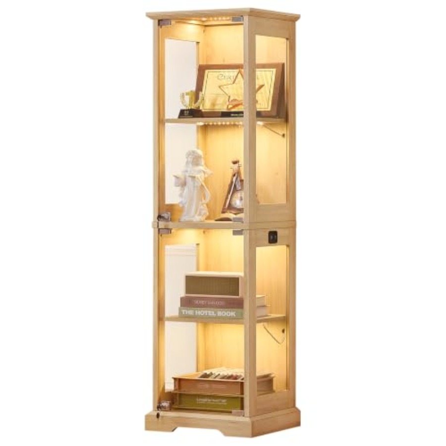 Узкий стеклянный шкаф-витрина  – обзор и цена Glass Cabinet Display