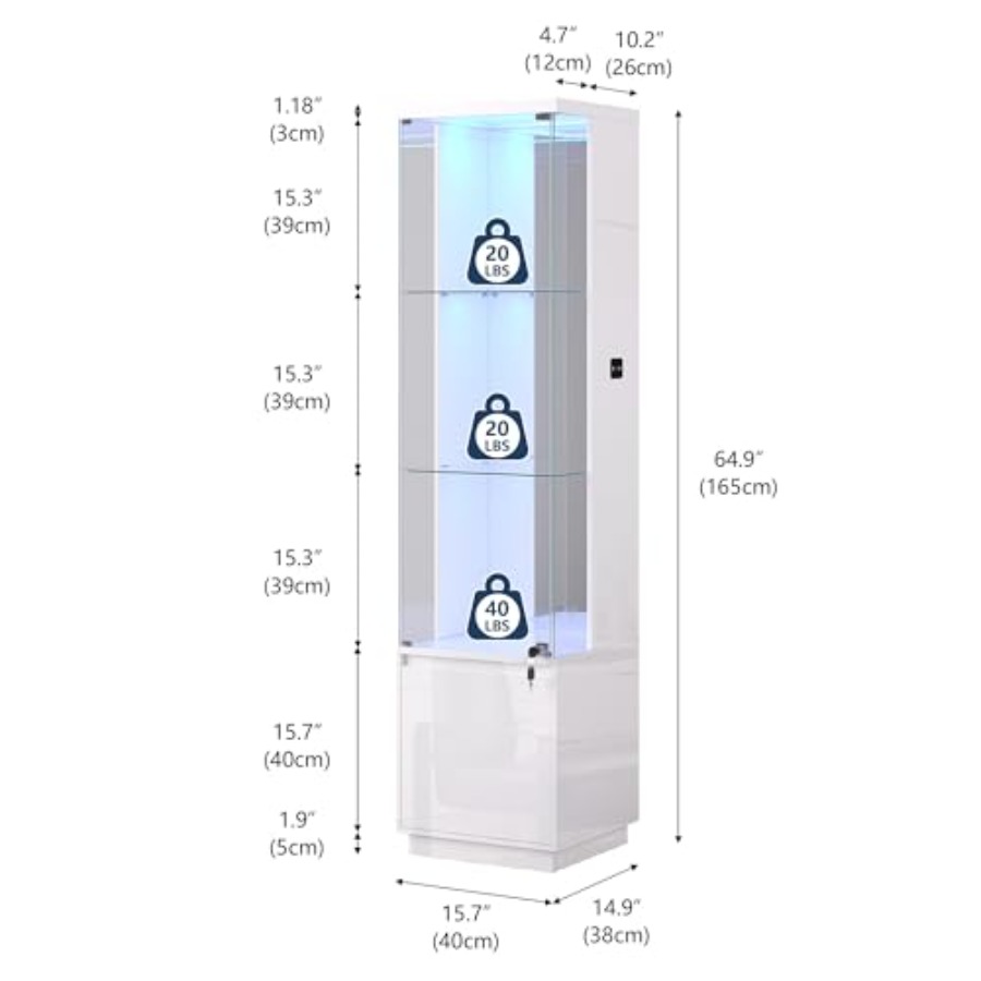 Угловой шкаф-витрина для гости – обзор и цена Glass Cabinet Display