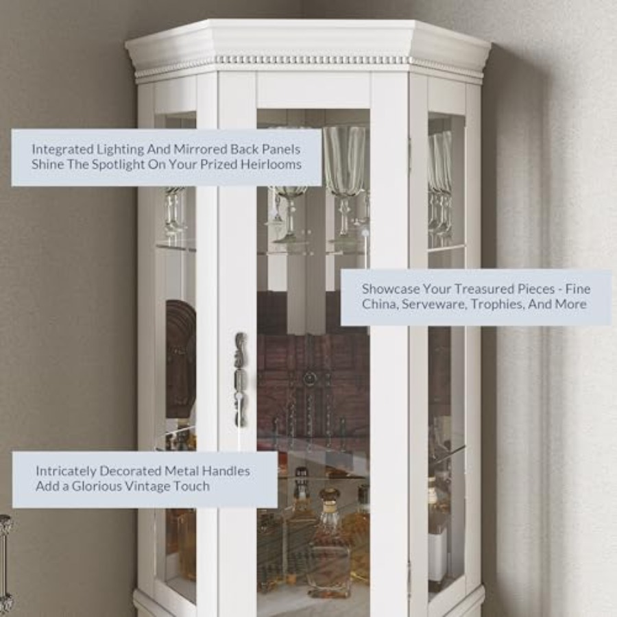 Освещённый трехсторонний стекл – обзор и цена Glass Cabinet Display